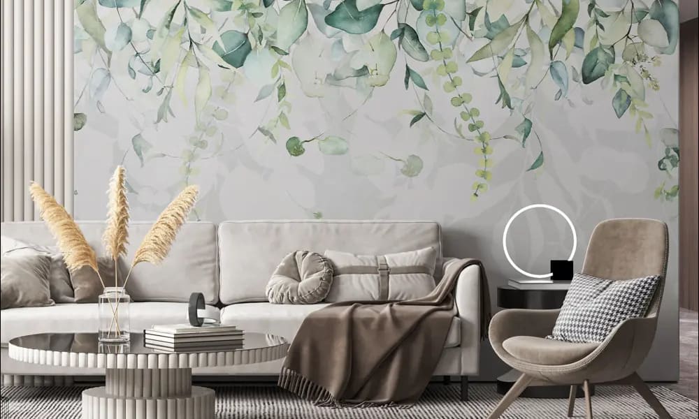 Флизелиновые обои без швов - пример использования