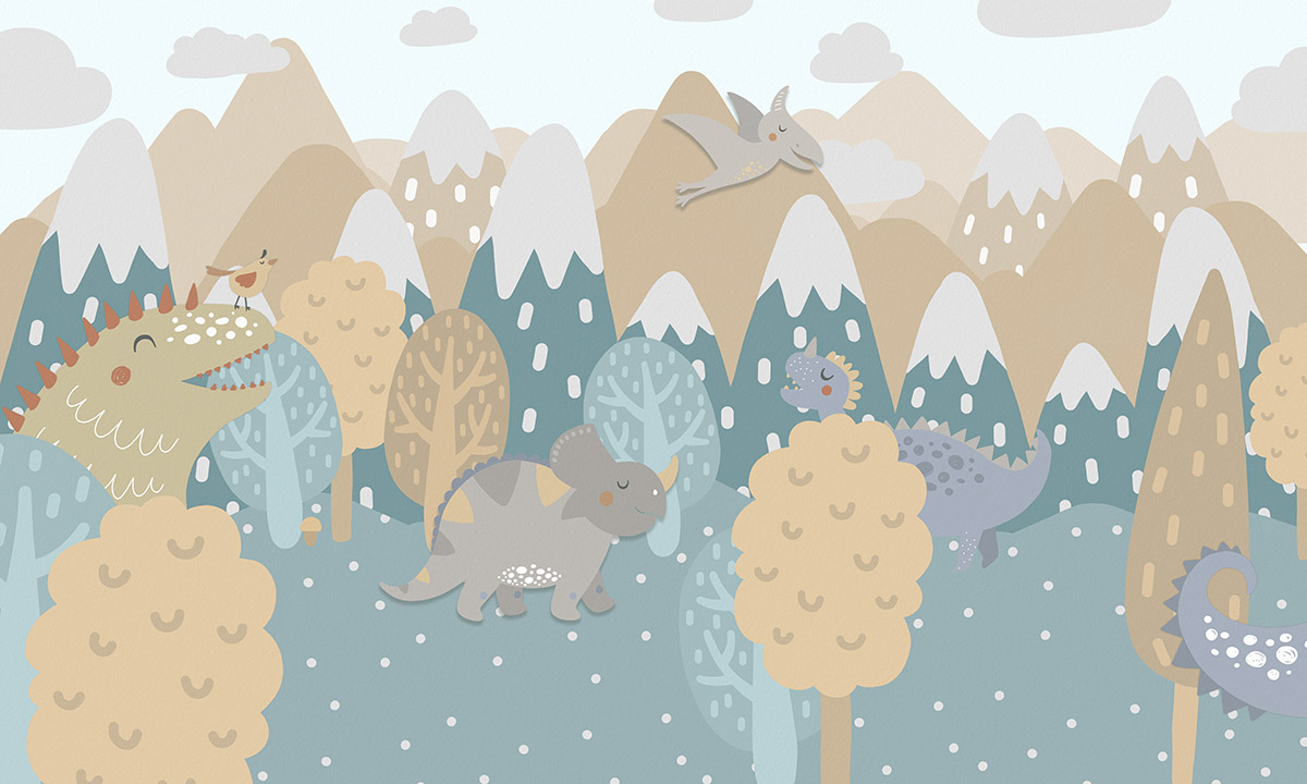 Печать обоев: Мир динозавров