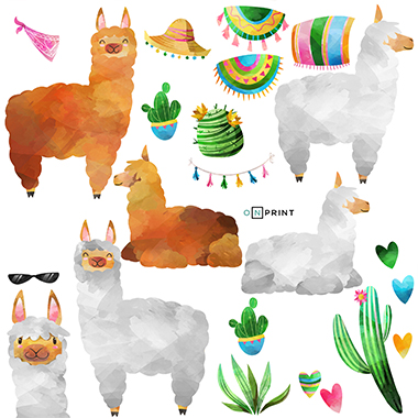 Наклейки с ламами – фото 1