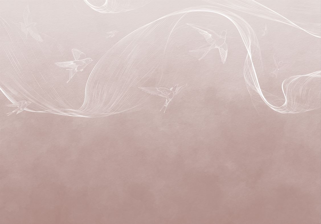 Печать обоев: Bird line bege