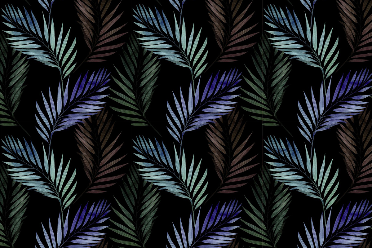 Печать обоев: НОЧНАЯ ПАЛЬМА