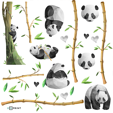 Наклейки с пандами – фото 1