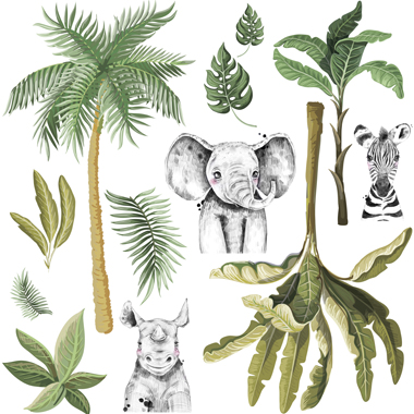 Наклейки с африканскими животными – фото 1