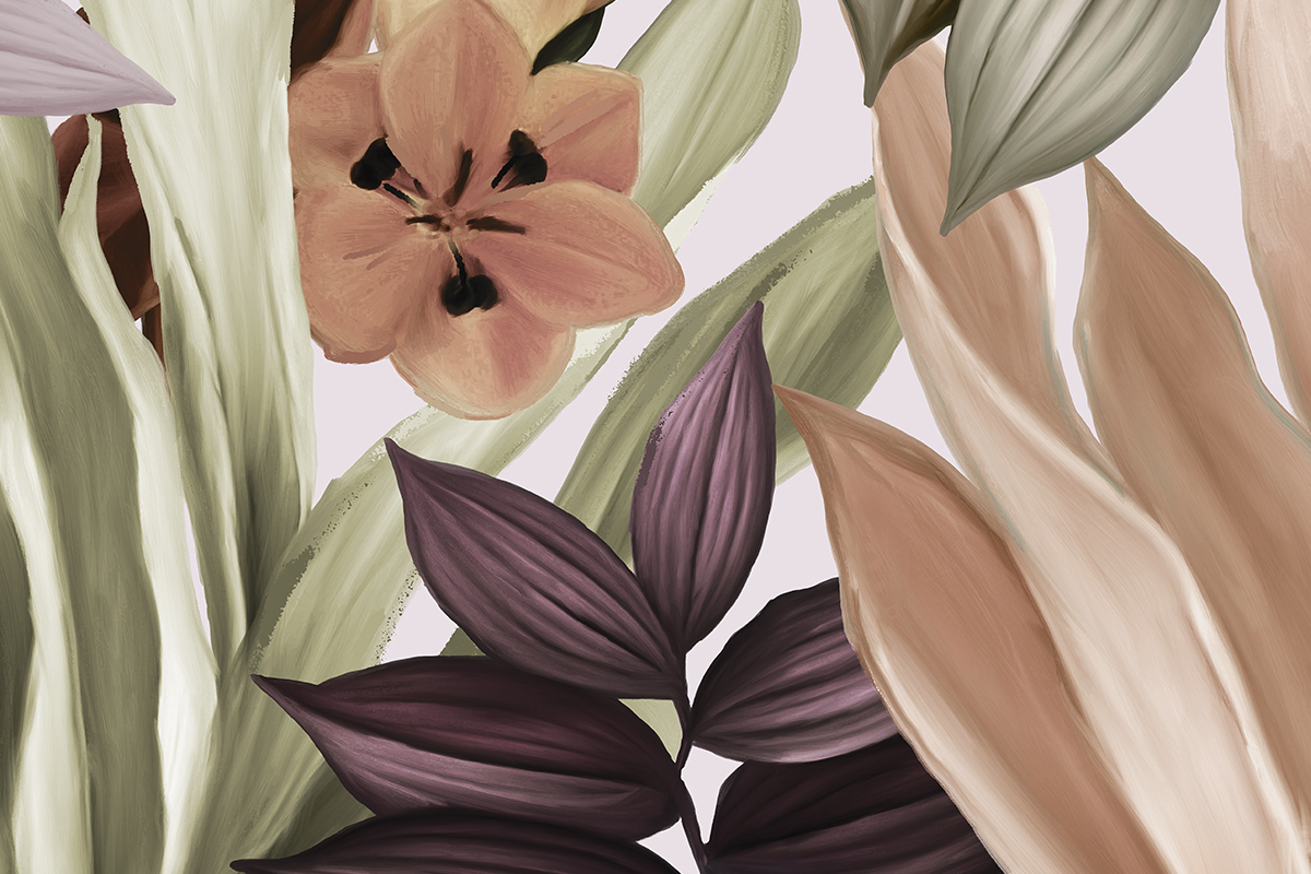 Печать обоев: GREAT FLOWER WHITE