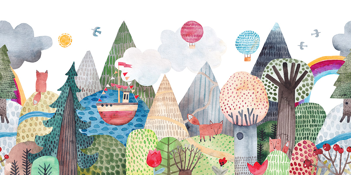 Печать обоев: Лисья опушка