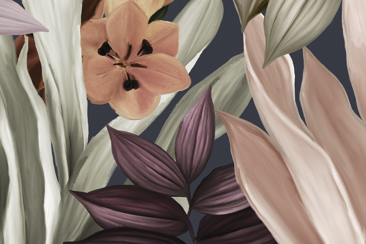 Печать обоев: GREAT FLOWER BLUE