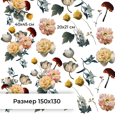 Наклейки с винтажными цветами – фото 1