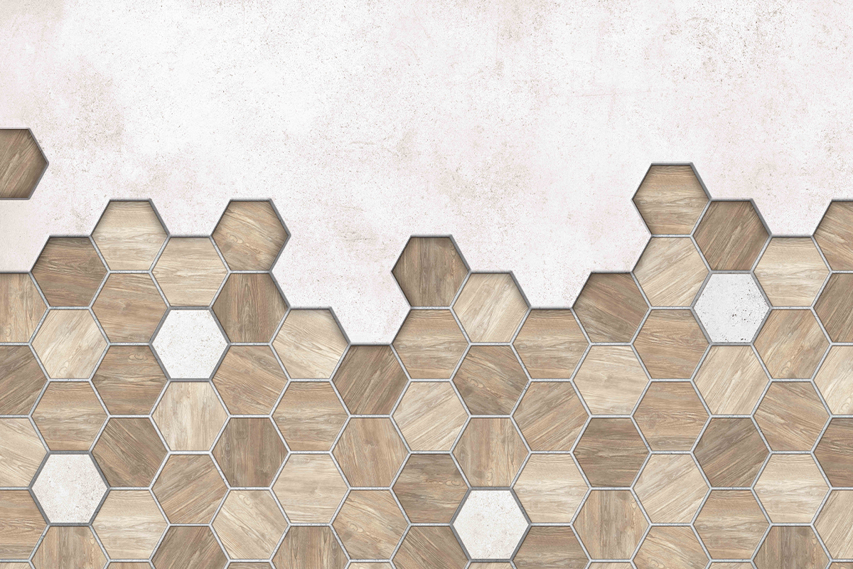 Печать обоев: WOODHEXAGON