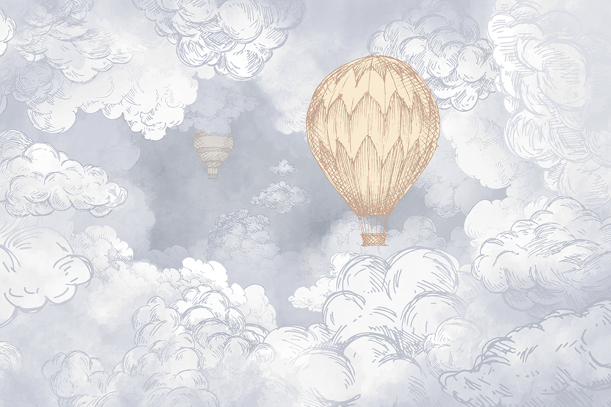 Печать обоев: CLOUD BLUE GREY