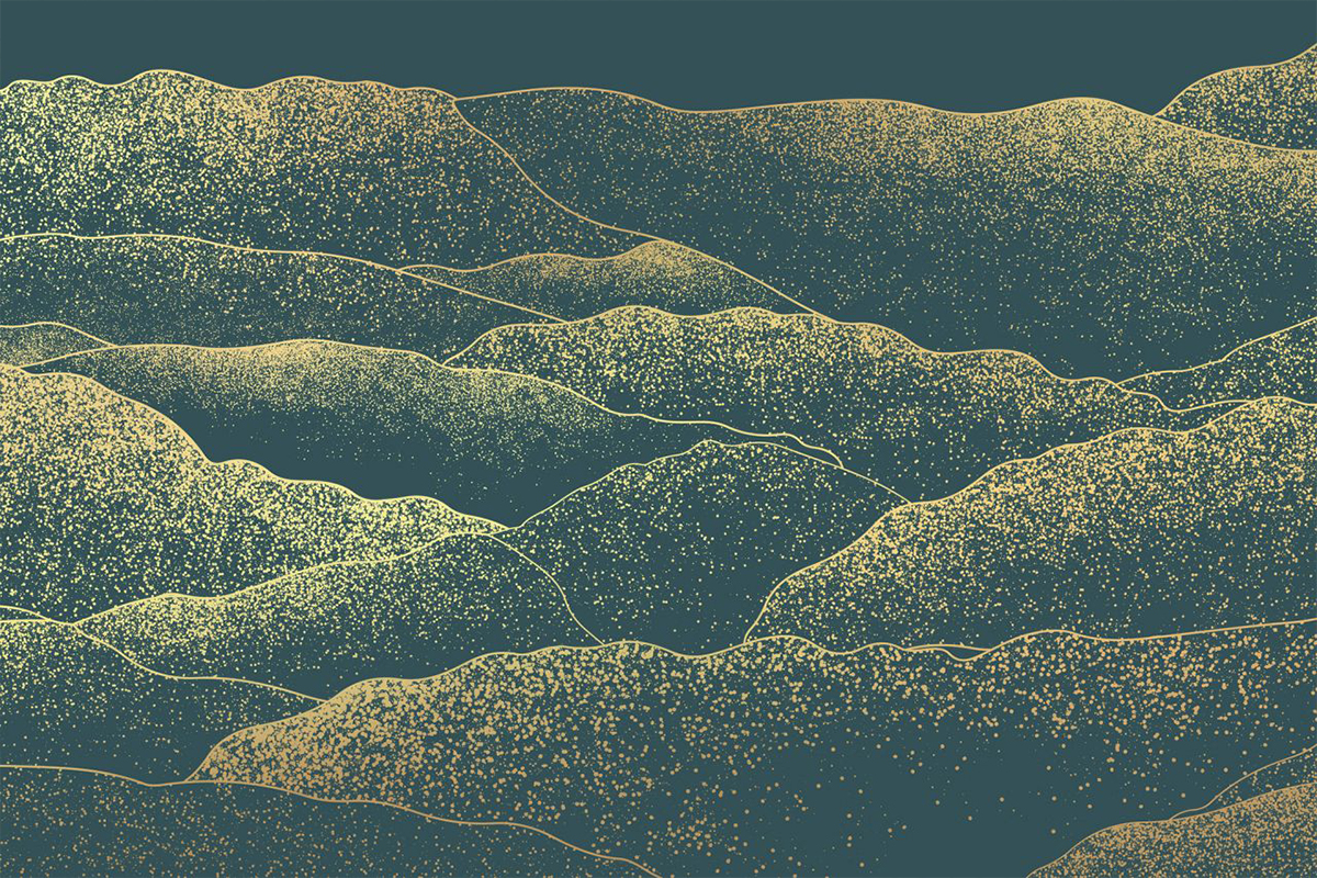 Печать обоев: DARK GOLD SEA