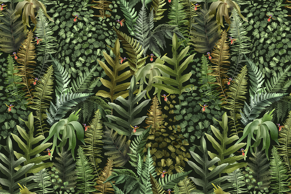 Печать обоев: FANCY TROPIC GREEN