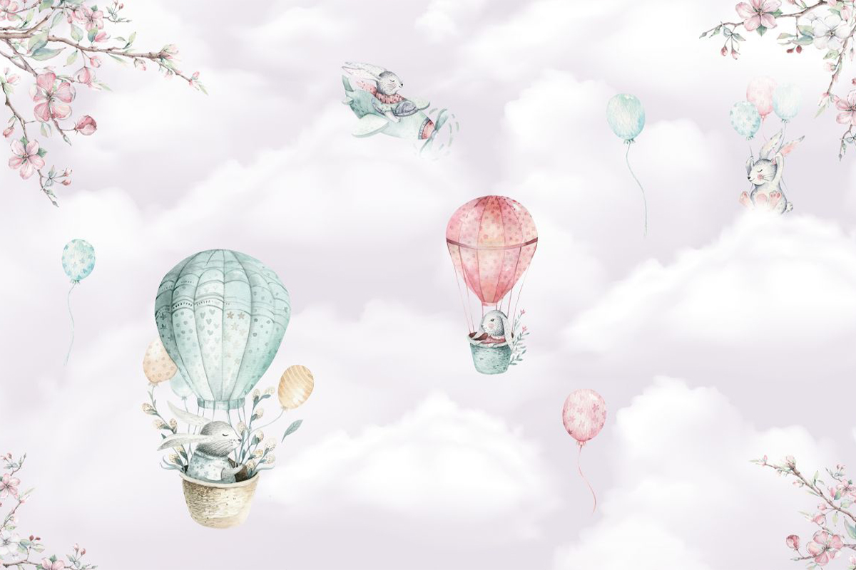 Печать обоев: Город в облаках g