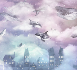 WHALE SPACE TOWN UNI – образец 1