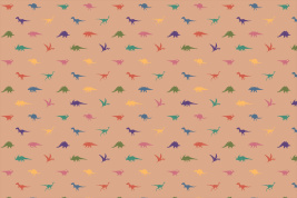 Dinosaurs pattern orange – образец 2