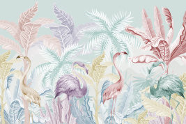 Припудренные джунгли с фламинго – образец 2