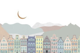 Town under the moon – образец 2