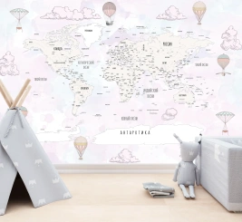 Watercolor balloons map g – образец 1