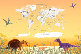 Карта мира: Динозавры 3 – образец 2