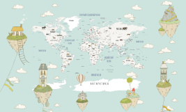 Карта с облачным городом – образец 2