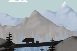 Маленький мишка голубой – образец 2