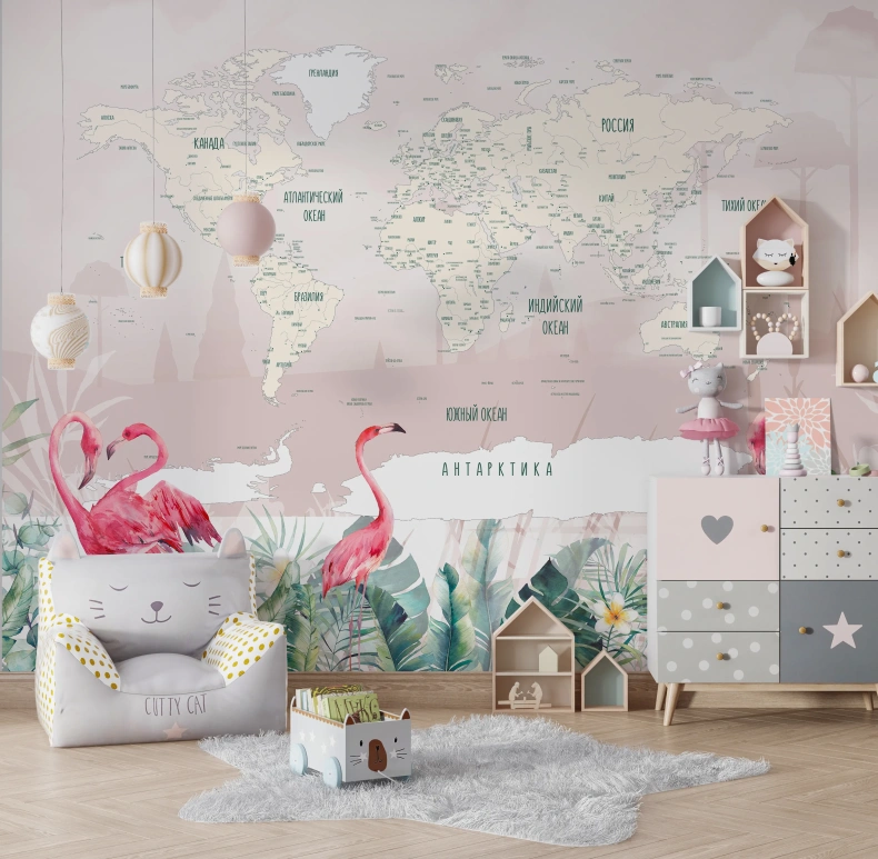 Flamingo map pink – фото 2