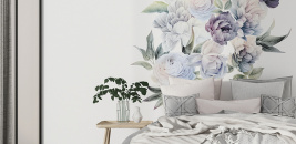 Наклейки со светлыми пионами – образец 2