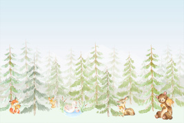 Cute watercolor forest – образец 2