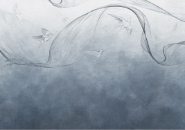 Bird line lite blue – образец 2