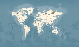 Карта английская синяя – образец 2