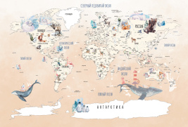 Watercolour map orange – образец 2