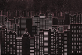 Городские контуры красные – образец 2