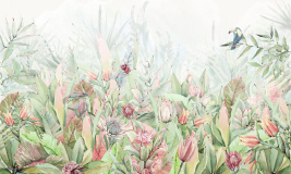 Зеленый орнамент dry – образец 2