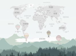 Карта с горами зеленая – образец 2