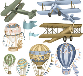 Наклейки с воздушными шарами – образец 1