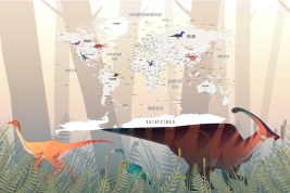 Карта мира: Динозавры 2 – образец 2