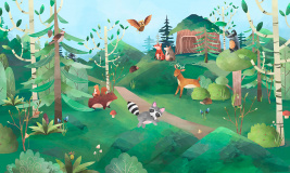 Карта мира: Животные k2 – образец 2