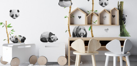 Наклейки с пандами – образец 2