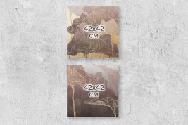 WATER LILY GOLD CANVAS – образец 2
