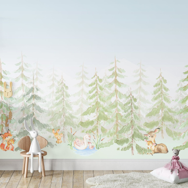 Cute watercolor forest – фото 2