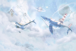 Киты в облаках 5 – образец 2