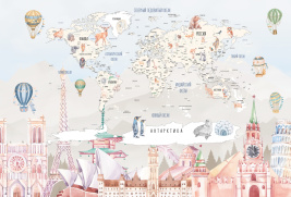 Карта мировых достопримечательностей 2 – образец 2