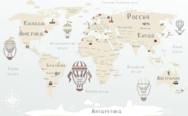 Карта с достопримечательностями пастель – образец 2