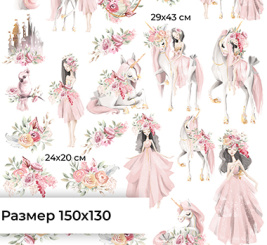 Наклейки с единорогами – образец 1